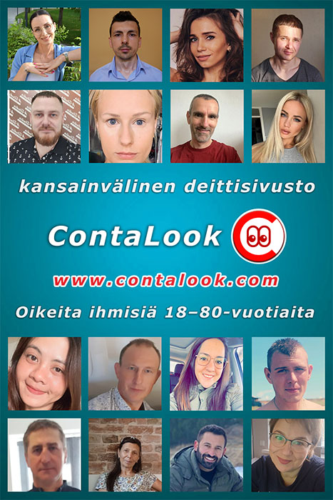 Kansainvälinen deittisivusto ContaLook. Oikeita ihmisiä 18–80-vuotiailta.