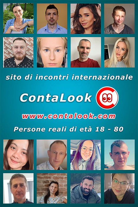 ContaLook, sito di incontri internazionale. Persone reali dai 18 agli 80 anni.